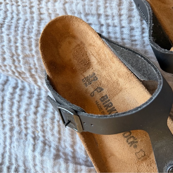 BIRKENSTOCK Gizeh BURKA-FLOR Thong FLIP FLOP Sandals BLACK Size 39 - Picture 2 of 3